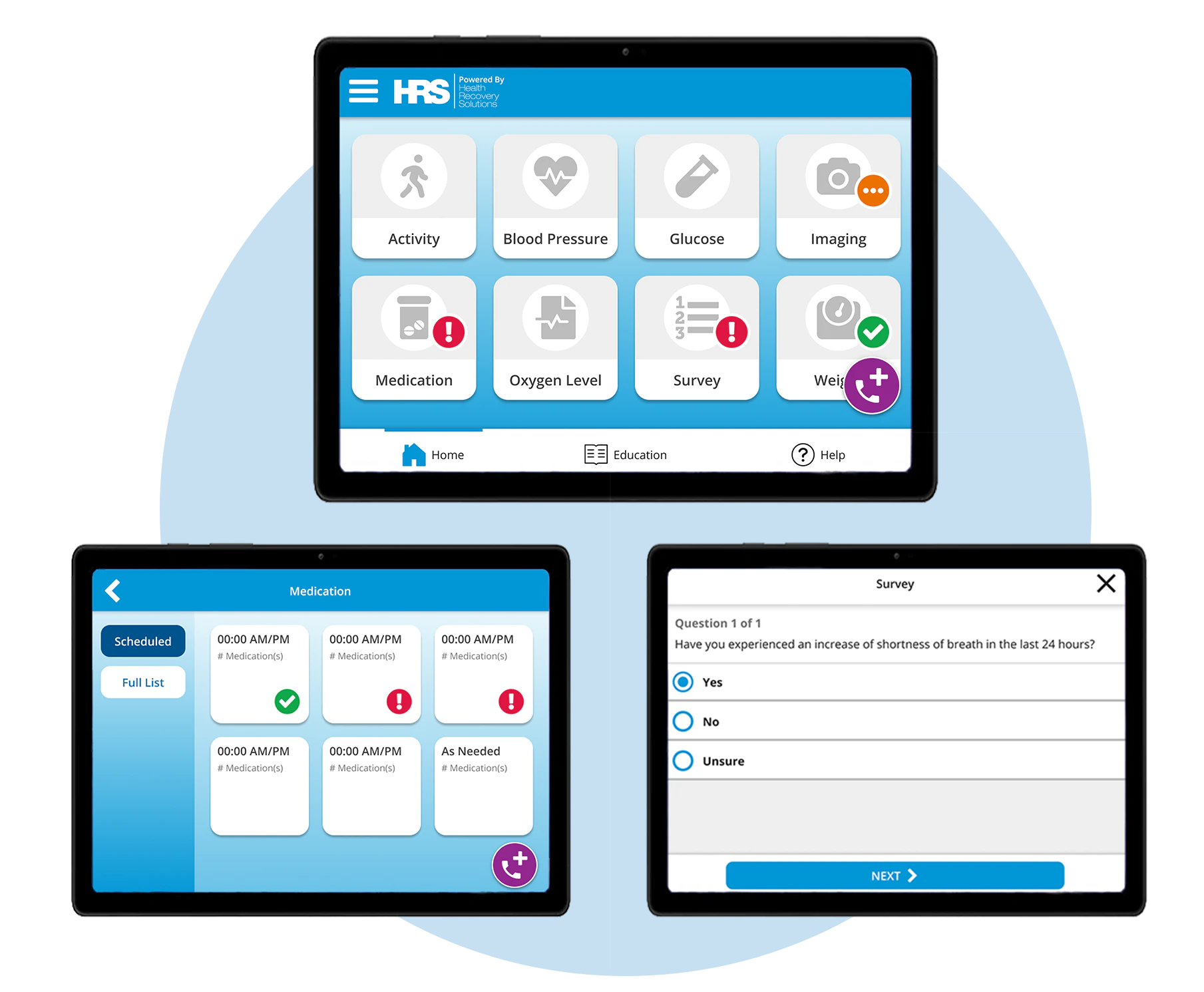 screenshot of Health Recovery Solutions